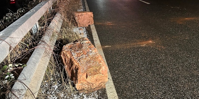 POL-PIOPP: Felsbruch auf der L413 - Foto: presseportal.de