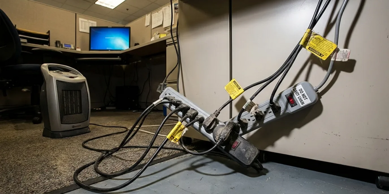 DGUV warnt vor Kabelbränden durch Mehrfachsteckdosen - Foto: über boerse-global.de