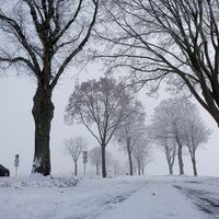 Am Montag gibt es Unwetterwarnungen vor Glätte. - Foto: Moritz Frankenberg/dpa