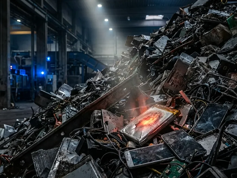 Recycling-Branche: Lithium-Batterien und Trockenheit schüren Brandgefahr - Foto: über boerse-global.de