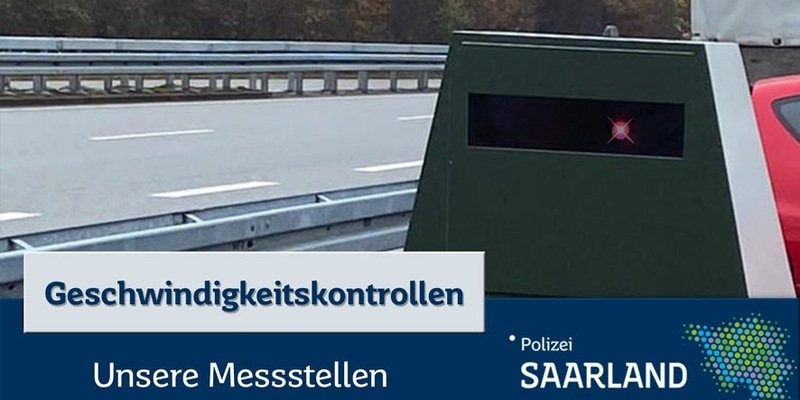 POL-SL: Geschwindigkeitskontrollen im Saarland / Ankündigung der Kontrollörtlichkeiten und -zeiten 04. KW 2026 - Foto: presseportal.de
