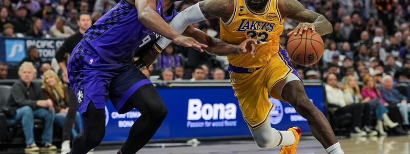 James und die Lakers taten sich schwer bei den Sacramento Kings. - Foto: Justine Willard/AP/dpa