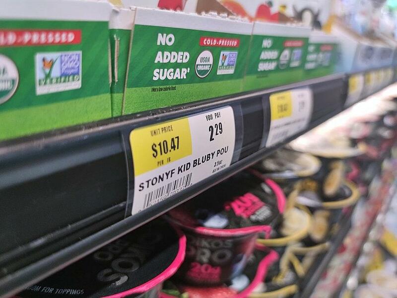 Preise in einem US-Supermarkt (Archiv) - Foto: via dts Nachrichtenagentur