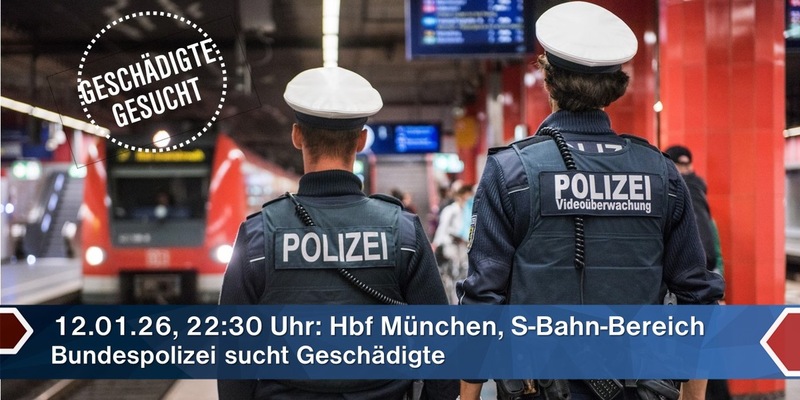 Bundespolizeidirektion München: Unbekannter entblößt sich am Hauptbahnhof // Bundespolizei sucht Geschädigte - Foto: presseportal.de