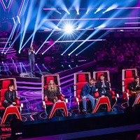 Michael Patrick Kelly Flavia Leony Roman Lochmann Heiko Lochmann Alvaro Soler The Voice Kids - Foto: Joyn/Richard Hübner, presseportal.de