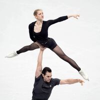 Minerva Hase und Nikita Volodin - hier im Training - liegen nach dem Kurzprogramm bei der EM auf dem zweiten Platz. - Foto: Mike Egerton/PA/AP/dpa