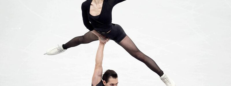 Minerva Hase und Nikita Volodin - hier im Training - liegen nach dem Kurzprogramm bei der EM auf dem zweiten Platz. - Foto: Mike Egerton/PA/AP/dpa