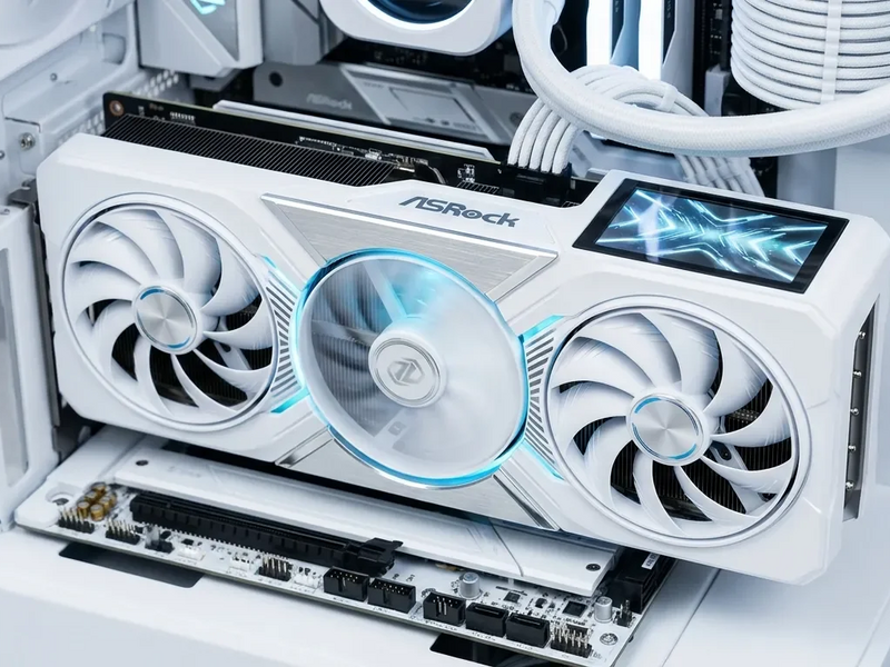 ASRock RX 9070 XT Taichi White: Weiße Grafik-Premiumklasse mit eigenem Display - Foto: über boerse-global.de