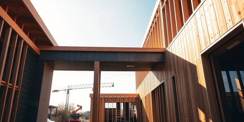 Volksschule Tesarekplatz: Neubau in Holzbauweise wächst - Foto: über boerse-global.de