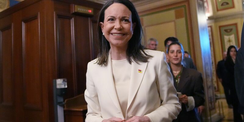 Die venezolanische Oppositionsführerin María Corina Machado ist um ein gutes Verhältnis zu Donald Trump bemüht. (Archivbild) - Foto: Allison Robbert/AP/dpa