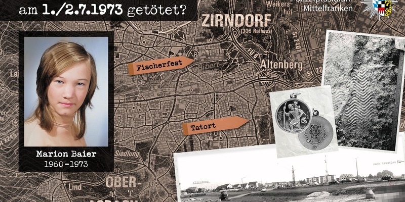 POL-MFR: (40) Mordfall Marion Baier - Kriminalpolizei Fürth überprüft Cold Case aus dem Jahr 1973 - Foto: presseportal.de