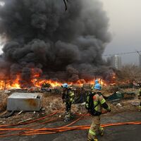 Über 1.200 Einsatzkräfte waren gegen die Flammen im Einsatz. - Foto: Choi Jin-seok/Newsis/dpa