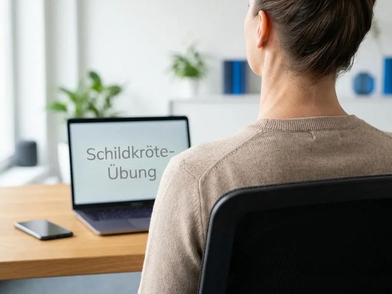 Schildkröte-Übung bekämpft den schmerzhaften Handy-Nacken - Foto: über boerse-global.de