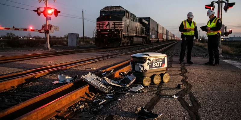 Lieferroboter in Florida von Zug zerstört – Video löst Debatte aus - Foto: über boerse-global.de