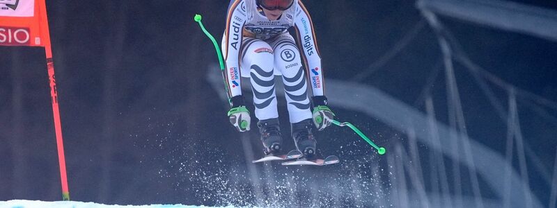 Kira Weidle-Winkelmann zeigte in der Abfahrt von Tarvisio eine starke Vorstellung. - Foto: Giovanni Auletta/AP/dpa