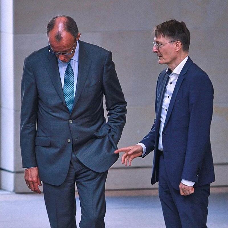 Friedrich Merz und Karl Lauterbach (Archiv) - Foto: via dts Nachrichtenagentur