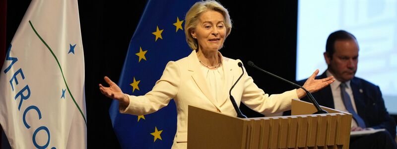 EU-Kommissionspräsidentin stellte die Vorteile des Abkommens für beide Seiten heraus.  - Foto: Jorge Saenz/AP/dpa