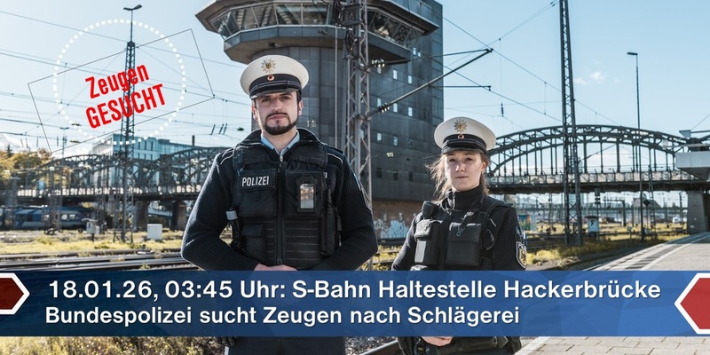 Bundespolizeidirektion München: Zeugenaufruf nach Schlägerei an der Hackerbrücke / Vier Tatverdächtige vor den Haftrichter - Foto: presseportal.de