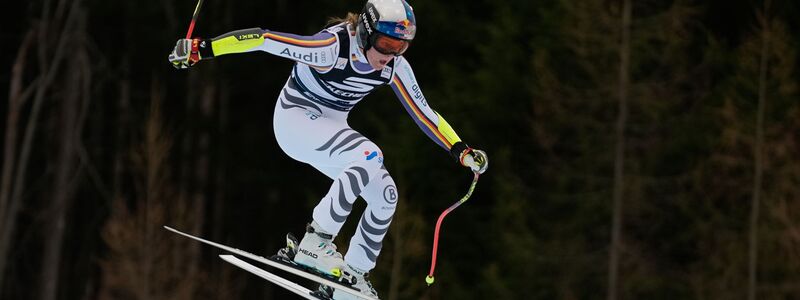 Vierter Sieg der Karriere, zweiter der Saison: Emma Aicher ist obenauf. - Foto: Giovanni Auletta/AP/dpa