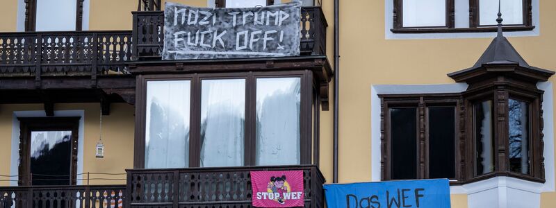 In Davos sehen einige Einwohner die jährliche Veranstaltung kritisch. - Foto: Gian Ehrenzeller/KEYSTONE/dpa