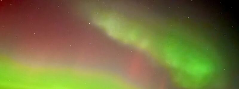Polarlichter leuchten über Sachsen-Anhalt. - Foto: Thomas Schulz/dpa