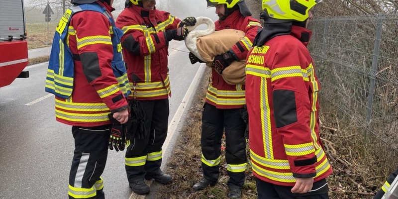 FW Reichenau: Schwan vom Bahndamm gerettet, Reichenau-Lindenbühl, 20.01.2026 - Foto: presseportal.de