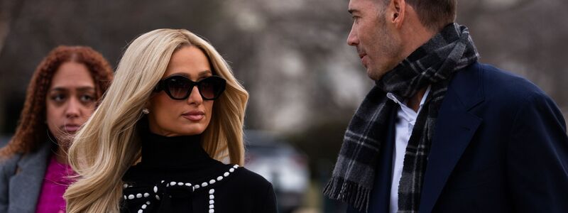 Nach Washington begleitet wurde Hilton von ihrem Ehemann Carter Reum.  - Foto: Allison Robbert/AP/dpa