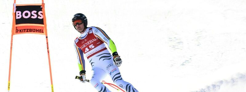 Routinier Romed Baumann scheidet im Super-G von Kitzbühel aus. - Foto: Barbara Gindl/APA/dpa