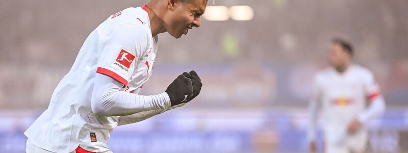 Antonio Nusa jubelt über sein Tor. - Foto: Harry Langer/dpa