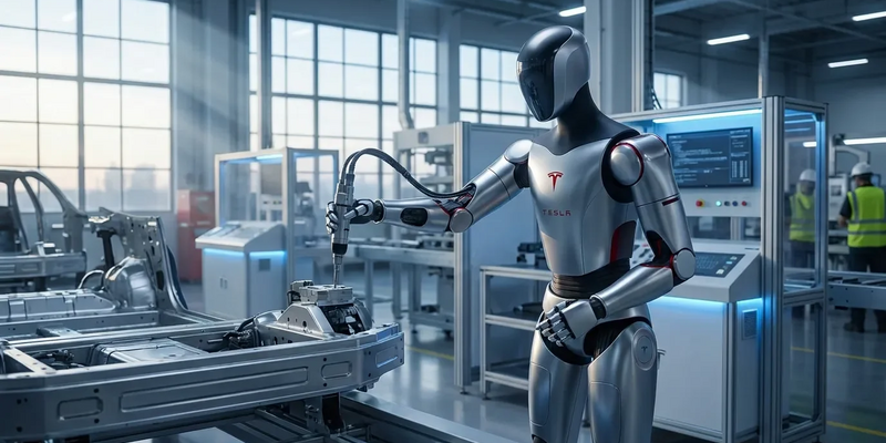 Tesla setzt humanoide Roboter in eigener Fabrik ein - Foto: über boerse-global.de