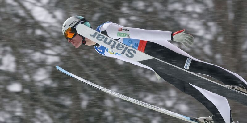 Domen Prevc sorgte bei der Flug-WM für eine kuriose Szene. - Foto: Karl-Josef Hildenbrand/dpa