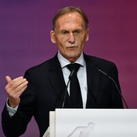 Ligapräsident Hans-Joachim Watzke: mahnende Worte beim DFL-Neujahrsempfang. - Foto: Florian Wiegand/dpa