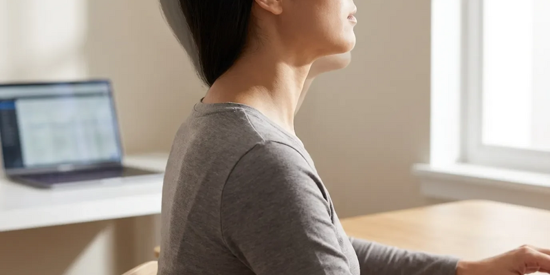 Kinn-Retraktion: Die einfache Waffe gegen den Tech-Neck - Foto: über boerse-global.de