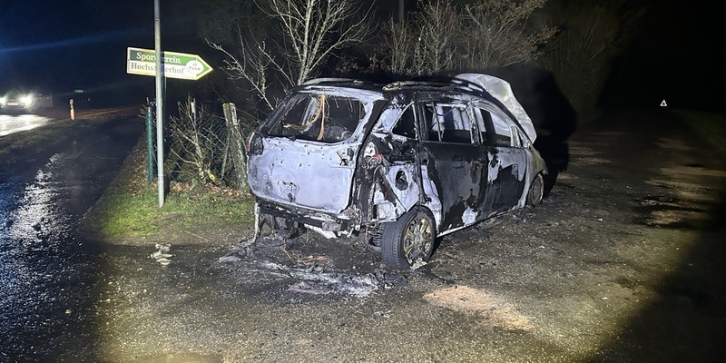 POL-PDPS: Pkw brennt aus - Polizei bittet um Zeugenhinweise - Foto: presseportal.de