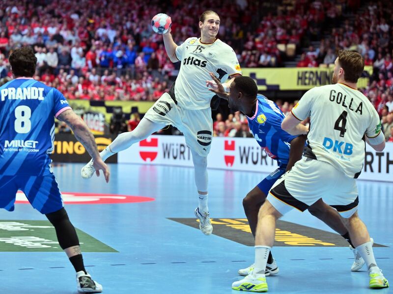 War bester deutscher Werfer: Juri Knorr. - Foto: Sina Schuldt/dpa