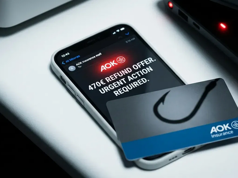AOK warnt vor neuer Phishing-Welle mit Rückerstattungs-Versprechen - Foto: über boerse-global.de