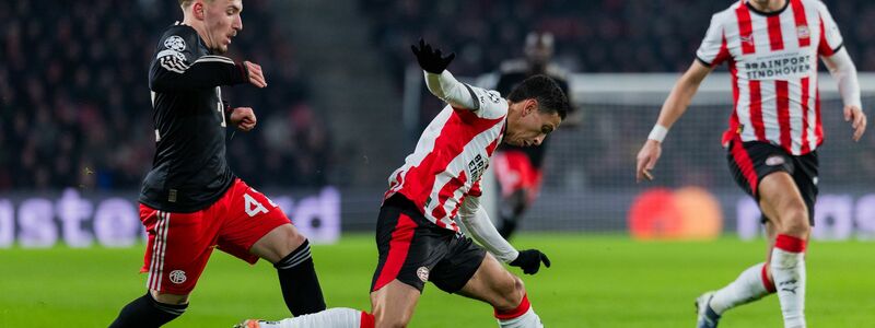 Lennart Karl (l) in Aktion. Das Tor von Jamal Musiala bereitete der Youngster klasse vor. - Foto: Rolf Vennenbernd/dpa
