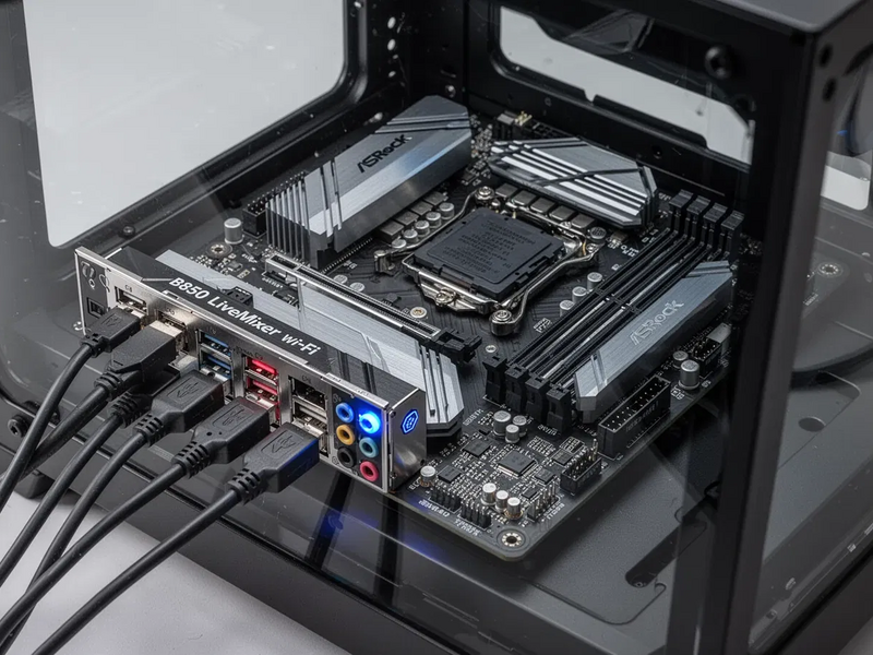 ASRock B850 LiveMixer: Das Content-Creator-Mainboard mit 23 USB-Anschlüssen - Foto: über boerse-global.de