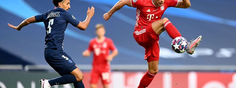 Der größte Sieg: Leon Goretzka in Aktion beim 1:0 des FC Bayern gegen Paris Saint-Germain im Champions-League-Finale 2020. (Archivbild) - Foto: Michael Regan/Getty Images via UEFA/dpa