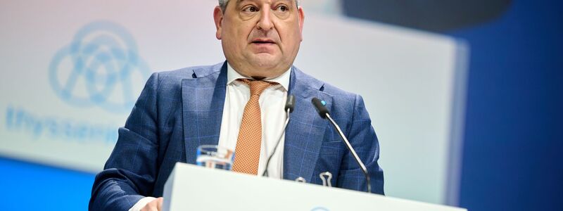 Thyssenkrupp-Chef López wirbt bei den Aktionärinnen und Aktionären für die neue Unternehmensstrategie «Aces 2030». - Foto: Bernd Thissen/dpa