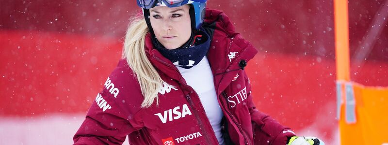 Lindsey Vonn bei der Besichtigung der Abfahrt in Crans-Montana. - Foto: Pier Marco Tacca/AP/dpa
