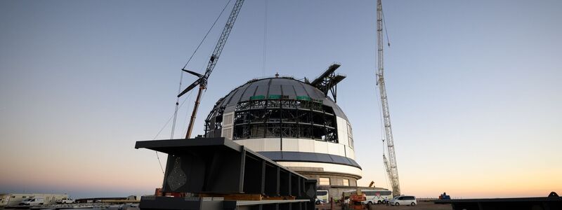 Die Baustelle der Teleskopanlage (Extremely Large Telescope, ELT) der Europäischen Südsternwarte (ESO) auf dem Berg Cerro Armazones  - Foto: Bernd von Jutrczenka/dpa
