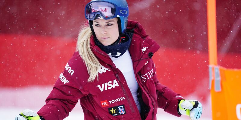 Lindsey Vonn bei der Besichtigung der Abfahrt in Crans-Montana am Freitag. - Foto: Pier Marco Tacca/AP/dpa
