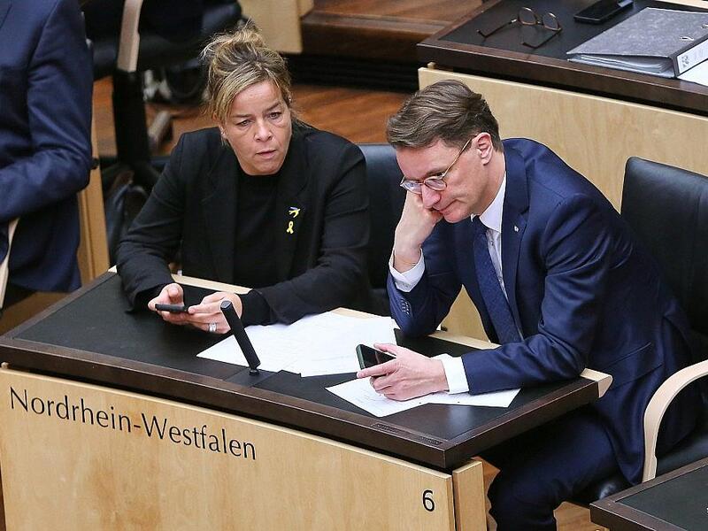 Mona Neubaur und Hendrik Wüst (Archiv) - Foto: via dts Nachrichtenagentur