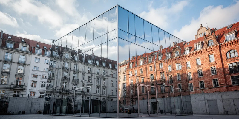 Glashaus-Pavillon: Spiegelfassade sorgt in Prenzlauer Berg für Diskussionen - Foto: über boerse-global.de