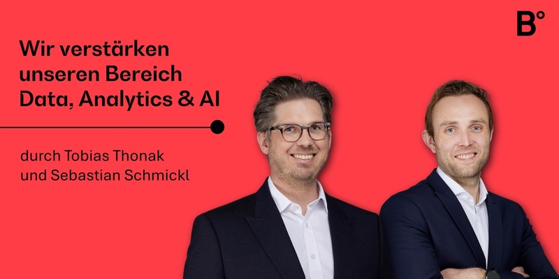 BearingPoint baut internationales Data, Analytics & AI Team mit dem Partner Tobias Thonak und dem Director Sebastian Schmickl weiter aus - Foto: presseportal.de