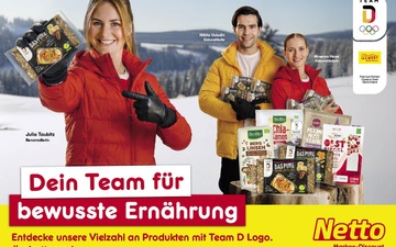 Wintersport-Stimmung in Filialen von Netto Marken-Discount: Gemeinsam Richtung Olympische Winterspiele: Netto startet emotionale 360-Grad-Kampagne mit Team Deutschland - Foto: presseportal.de