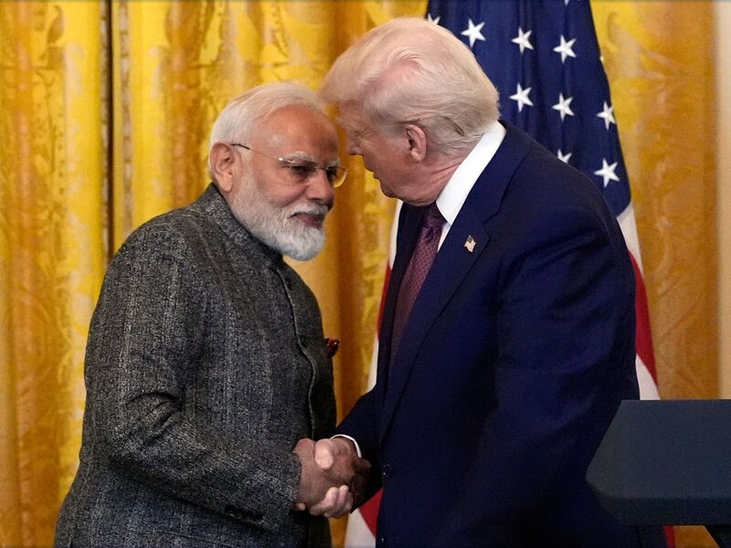 Trump spricht nach einem Telefonat mit Modi von einem Handelsdeal. (Archivbild) - Foto: Alex Brandon/AP/dpa