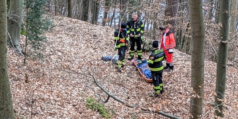 FW-M: Aufwendige Rettung nach Sturz im Wald (Harlaching) - Foto: presseportal.de