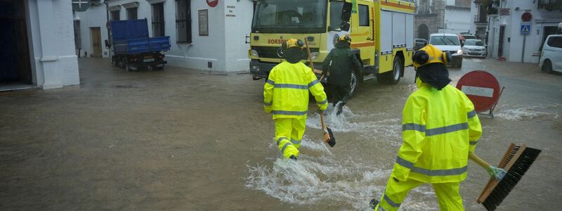 In der Region Cádiz standen auch viele Häuser infolge von Starkregen unter Wasser. - Foto: Joaquín Corchero/EUROPA PRESS/dpa